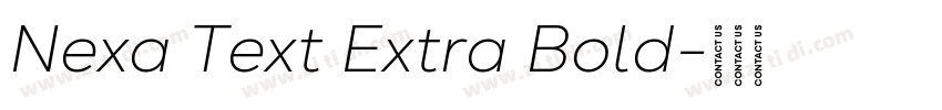 Nexa Text Extra Bold字体转换